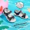 image:imageDREAM PAIRS Boys Girls Sandals Kids Athletic Summer Sports Water Shoes for ToddlerLittle KidBig KidBlackLightGrey