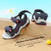 image:imageDREAM PAIRS Boys Girls Sandals Kids Athletic Summer Sports Water Shoes for ToddlerLittle KidBig KidNavyRed