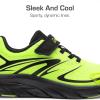 image:imageDREAM PAIRS Boys Girls Shoes Kids Tennis Athletic Running Gym School Sneakers for Little Big KidNeon GreenBlack