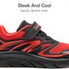 image:imageDREAM PAIRS Boys Girls Shoes Kids Tennis Athletic Running Gym School Sneakers for Little Big KidRedBlack