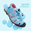 image:imageDREAM PAIRS Boys Girls Summer Outdoor Athletic Sport Sandals Walking Hiking Hook and Loop Adjustable Multicolor for ToddlerLittleBig KidsBabyBluePink