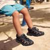 image:imageDREAM PAIRS Boys Girls Summer Outdoor Athletic Sport Sandals Walking Hiking Hook and Loop Adjustable Multicolor for ToddlerLittleBig KidsBlackDarkGrey