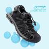 image:imageDREAM PAIRS Boys Girls Summer Outdoor Athletic Sport Sandals Walking Hiking Hook and Loop Adjustable Multicolor for ToddlerLittleBig KidsBlackDarkGrey