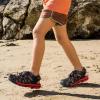 image:imageDREAM PAIRS Boys Girls Summer Outdoor Athletic Sport Sandals Walking Hiking Hook and Loop Adjustable Multicolor for ToddlerLittleBig KidsBlackGreyRed