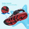 image:imageDREAM PAIRS Boys Girls Summer Outdoor Athletic Sport Sandals Walking Hiking Hook and Loop Adjustable Multicolor for ToddlerLittleBig KidsBlackGreyRed