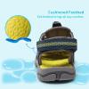 image:imageDREAM PAIRS Boys Girls Summer Outdoor Athletic Sport Sandals Walking Hiking Hook and Loop Adjustable Multicolor for ToddlerLittleBig KidsDark Blue