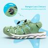 image:imageDREAM PAIRS Boys Girls Summer Outdoor Athletic Sport Sandals Walking Hiking Hook and Loop Adjustable Multicolor for ToddlerLittleBig KidsGreen