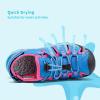 image:imageDREAM PAIRS Boys Girls Summer Outdoor Athletic Sport Sandals Walking Hiking Hook and Loop Adjustable Multicolor for ToddlerLittleBig KidsNavyFuchsiaMint