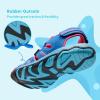 image:imageDREAM PAIRS Boys Girls Summer Outdoor Athletic Sport Sandals Walking Hiking Hook and Loop Adjustable Multicolor for ToddlerLittleBig KidsNavyFuchsiaMint
