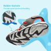 image:imageDREAM PAIRS Boys Girls Summer Outdoor Athletic Sport Sandals Walking Hiking Hook and Loop Adjustable Multicolor for ToddlerLittleBig KidsOliveGreenBeigeOrange