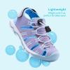 image:imageDREAM PAIRS Boys Girls Summer Outdoor Athletic Sport Sandals Walking Hiking Hook and Loop Adjustable Multicolor for ToddlerLittleBig KidsPurple