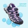 image:imageDREAM PAIRS Boys Girls Summer Outdoor Athletic Sport Sandals Walking Hiking Hook and Loop Adjustable Multicolor for ToddlerLittleBig KidsPurpleLightGrey