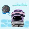 image:imageDREAM PAIRS Boys Girls Summer Outdoor Athletic Sport Sandals Walking Hiking Hook and Loop Adjustable Multicolor for ToddlerLittleBig KidsPurpleLightGrey
