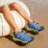 image:imageDREAM PAIRS Boys Girls Summer Outdoor Athletic Sport Sandals Walking Hiking Hook and Loop Adjustable Multicolor for ToddlerLittleBig KidsRoyalBlueGreyNeonGreen