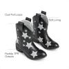 image:imageDREAM PAIRS Girls Cowgirl Boots Mid Calf Glitter Cowboy Western Boots Toddler Girls Star Riding ShoesBlack