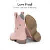 image:imageDREAM PAIRS Girls Cowgirl Boots Mid Calf Glitter Cowboy Western Boots Toddler Girls Star Riding ShoesPinkholes