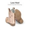 image:imageDREAM PAIRS Girls Cowgirl Boots Mid Calf Glitter Cowboy Western Boots Toddler Girls Star Riding ShoesRose Goldholes