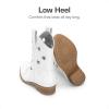 image:imageDREAM PAIRS Girls Cowgirl Boots Mid Calf Glitter Cowboy Western Boots Toddler Girls Star Riding ShoesWhiteholes