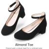 image:imageDREAM PAIRS Girls Dress Shoes Chunky High Heels Ankle Strap Party Wedding Princess Pump for Little Big KidBlack