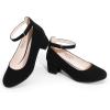 image:imageDREAM PAIRS Girls Dress Shoes Chunky High Heels Ankle Strap Party Wedding Princess Pump for Little Big KidBlack