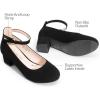 image:imageDREAM PAIRS Girls Dress Shoes Chunky High Heels Ankle Strap Party Wedding Princess Pump for Little Big KidBlack