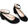 image:imageDREAM PAIRS Girls Dress Shoes Chunky High Heels Ankle Strap Party Wedding Princess Pump for Little Big KidBlack