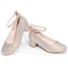 image:imageDREAM PAIRS Girls Dress Shoes Chunky High Heels Ankle Strap Party Wedding Princess Pump for Little Big KidGold