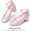 image:imageDREAM PAIRS Girls Dress Shoes Chunky High Heels Ankle Strap Party Wedding Princess Pump for Little Big KidPink