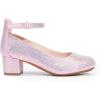 image:imageDREAM PAIRS Girls Dress Shoes Chunky High Heels Ankle Strap Party Wedding Princess Pump for Little Big KidPink