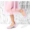 image:imageDREAM PAIRS Girls Dress Shoes Chunky High Heels Ankle Strap Party Wedding Princess Pump for Little Big KidPink