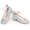 image:imageDREAM PAIRS Girls Dress Shoes Chunky High Heels Ankle Strap Party Wedding Princess Pump for Little Big KidSilver