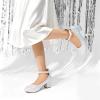 image:imageDREAM PAIRS Girls Dress Shoes Chunky High Heels Ankle Strap Party Wedding Princess Pump for Little Big KidSilver