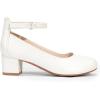 image:imageDREAM PAIRS Girls Dress Shoes Chunky High Heels Ankle Strap Party Wedding Princess Pump for Little Big KidWhite
