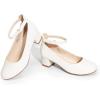 image:imageDREAM PAIRS Girls Dress Shoes Chunky High Heels Ankle Strap Party Wedding Princess Pump for Little Big KidWhite