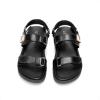 image:imageDREAM PAIRS Girls Sandals Casual Open Toe Two Adjustable Strapped Sandals with Hook and Loop for Little KidBig KidBlack