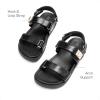 image:imageDREAM PAIRS Girls Sandals Casual Open Toe Two Adjustable Strapped Sandals with Hook and Loop for Little KidBig KidBlack