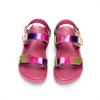 image:imageDREAM PAIRS Girls Sandals Casual Open Toe Two Adjustable Strapped Sandals with Hook and Loop for Little KidBig KidPinkPurple