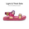 image:imageDREAM PAIRS Girls Sandals Casual Open Toe Two Adjustable Strapped Sandals with Hook and Loop for Little KidBig KidPinkPurple