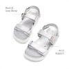 image:imageDREAM PAIRS Girls Sandals Casual Open Toe Two Adjustable Strapped Sandals with Hook and Loop for Little KidBig KidSliver