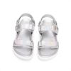 image:imageDREAM PAIRS Girls Sandals Casual Open Toe Two Adjustable Strapped Sandals with Hook and Loop for Little KidBig KidSliver