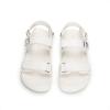image:imageDREAM PAIRS Girls Sandals Casual Open Toe Two Adjustable Strapped Sandals with Hook and Loop for Little KidBig KidWhite