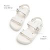 image:imageDREAM PAIRS Girls Sandals Casual Open Toe Two Adjustable Strapped Sandals with Hook and Loop for Little KidBig KidWhite