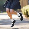 image:imageDREAM PAIRS Girls School Shoes Mary Jane Flats Lightweight Comfortable Girls Uniform Dress Shoes for ToddlerLittle KidBig KidBlack