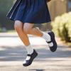image:imageDREAM PAIRS Girls School Shoes Mary Jane Flats Lightweight Comfortable Girls Uniform Dress Shoes for ToddlerLittle KidBig KidNavy