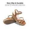 image:imageDREAM PAIRS Girls Wedge Sandals Flatform Open Toe Summer Platform Sandals Flower Wedding Party for Little KidBig KidAll Brown