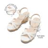 image:imageDREAM PAIRS Girls Wedge Sandals Flatform Open Toe Summer Platform Sandals Flower Wedding Party for Little KidBig KidAll White
