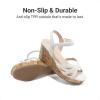 image:imageDREAM PAIRS Girls Wedge Sandals Flatform Open Toe Summer Platform Sandals Flower Wedding Party for Little KidBig KidAll White