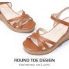 image:imageDREAM PAIRS Girls Wedge Sandals Flatform Open Toe Summer Platform Sandals Flower Wedding Party for Little KidBig KidBrown
