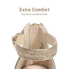 image:imageDREAM PAIRS Girls Wedge Sandals Flatform Open Toe Summer Platform Sandals Flower Wedding Party for Little KidBig KidGold