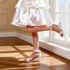 image:imageDREAM PAIRS Girls Wedge Sandals Flatform Open Toe Summer Platform Sandals Flower Wedding Party for Little KidBig KidWhite